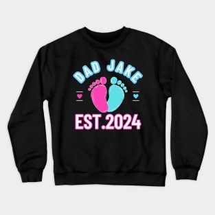 Dad Est 2024 Promoted to Daddy 2024 Pregnancy Announcement Crewneck Sweatshirt